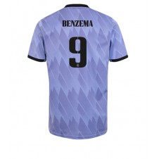 Real Madrid Karim Benzema #9 Bortedrakt 2022-23 Kortermet